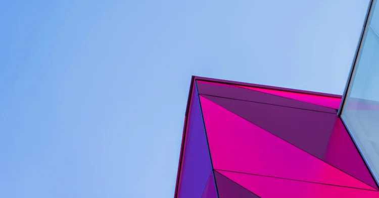 Abstract red building