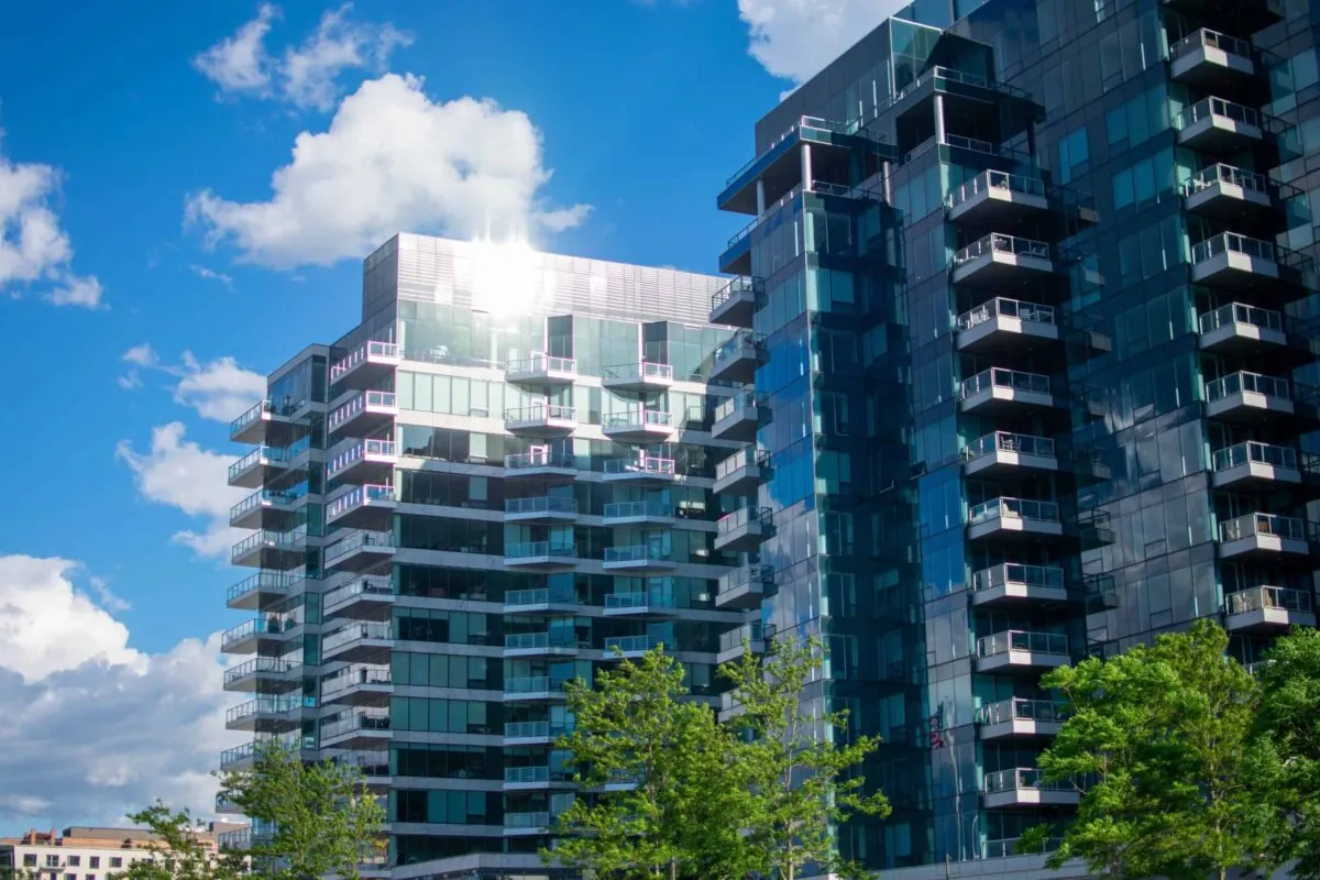 apartment buildings