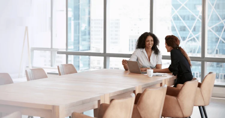 Businesswomen meeting