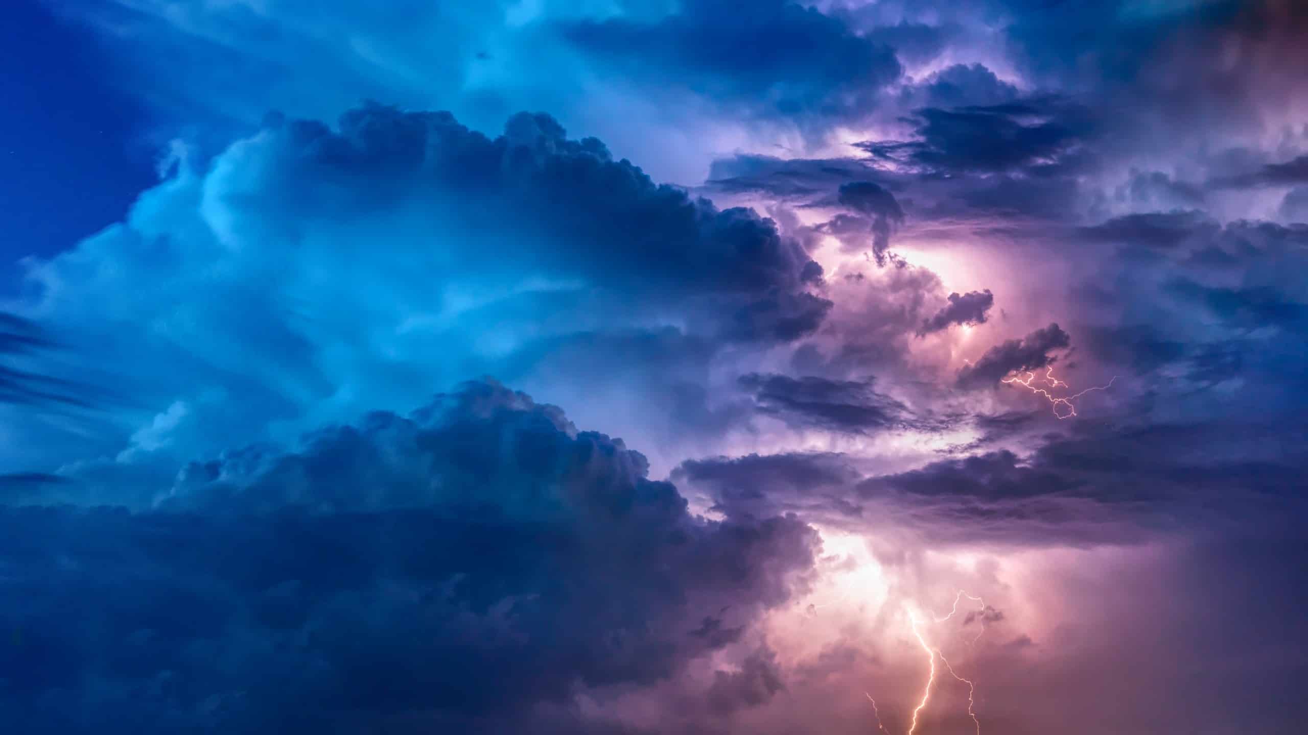 storm clouds and lightning