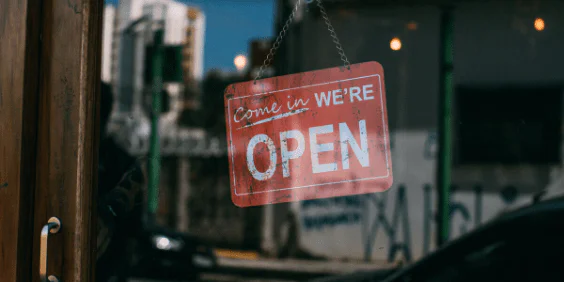 Open for business