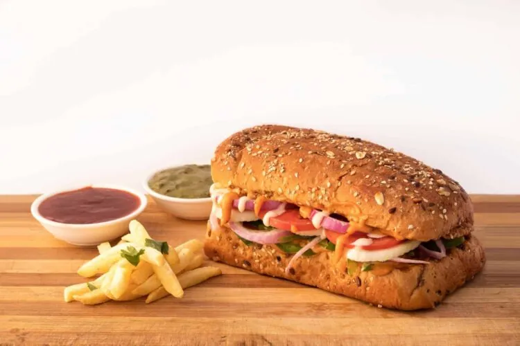 submarine sandwich with fries