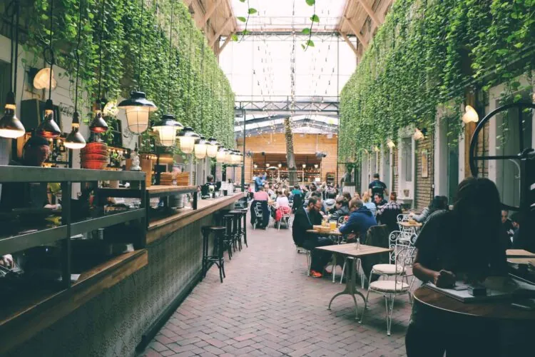 people sitting at a restaurant