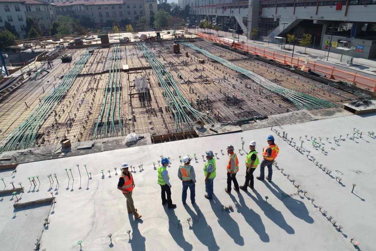 construction workers at a construction site