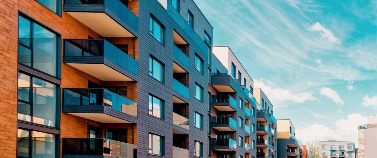 Modern condo buildings