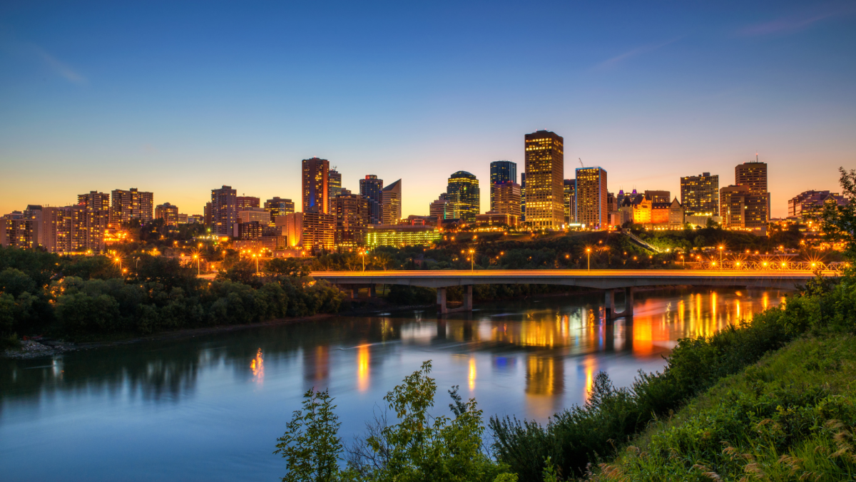 Edmonton, Alberta, at night