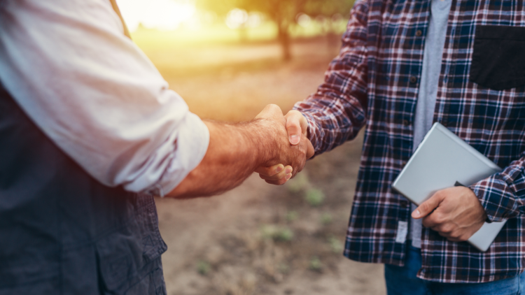 Agribusiness handshake