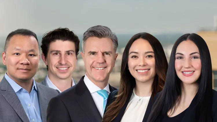 Jason Paw (Calgary), Daniel Yereniuk (Edmonton), Rob Worthington (Calgary, Tax), Melissa Guenette (Calgary, Tax) and Riley McKale (Calgary)