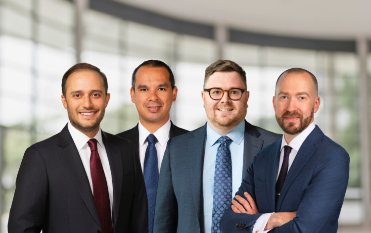 Mahdi Shams, Andy Chow, Graham Christie and Dane Smith, Vancouver lawyers
