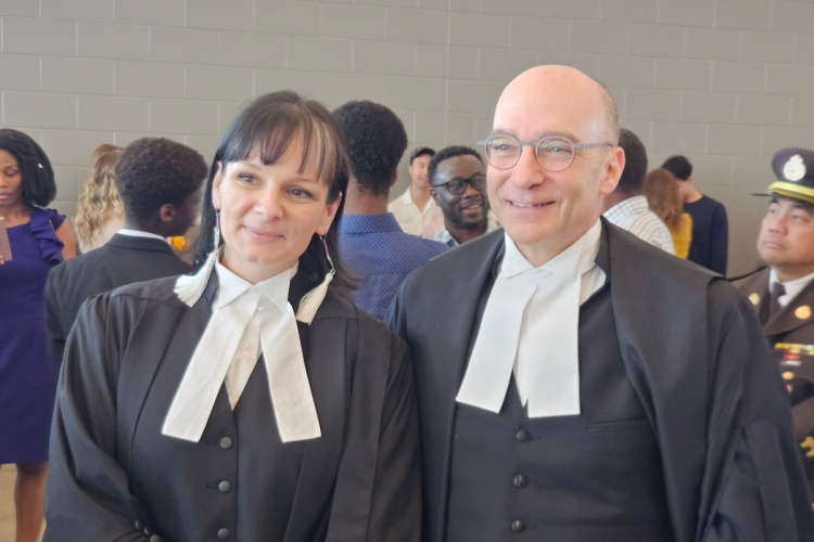 Melinda Moch with Justice Kroft