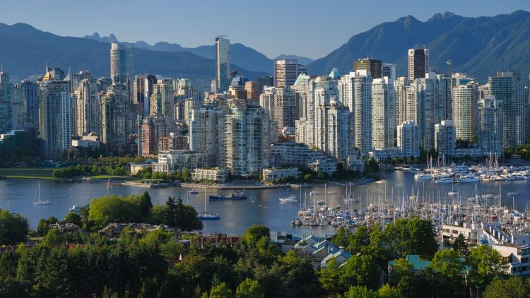 A photo of the Vancouver skyline