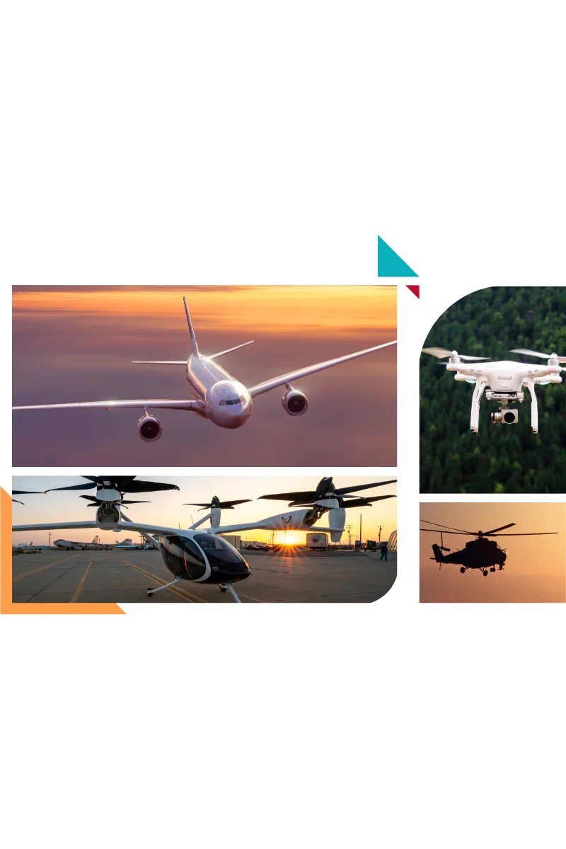 Airplane, eVOTL, drone, helicopter
