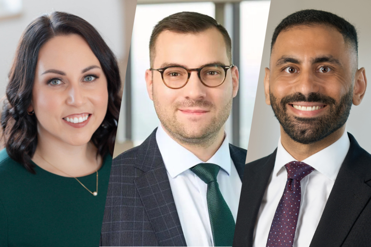 MLT Aikins lawyers Danielle Graff, Nicolas Joubert and Karas Elbardisy