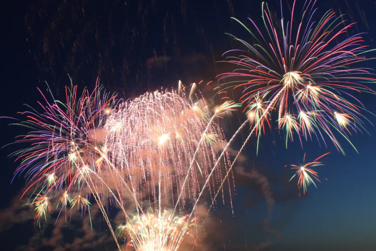 Fireworks over Vancouver Bay
