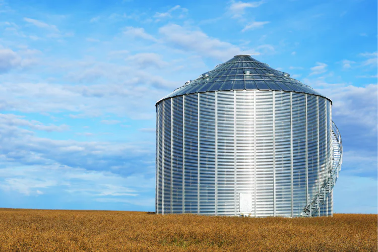 A grain bin in Saskatchewan