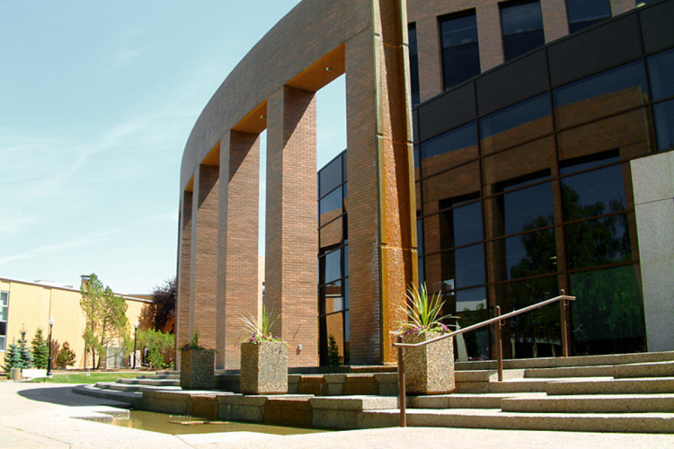 Lethbridge City Hall in the daytime during summer