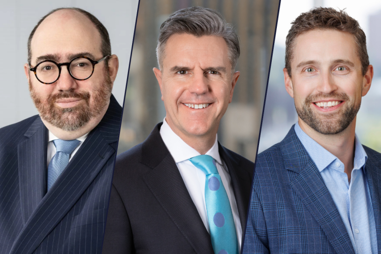 Lawyers Saul Abrams, Rob Worthington and Aaron Haight