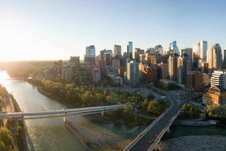 Downtown Calgary, Alberta, at sunrise