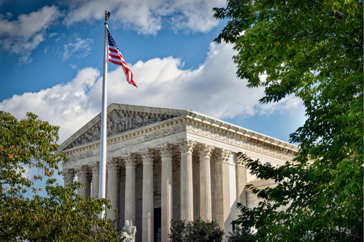 An exterior photo of the United States Supreme Court