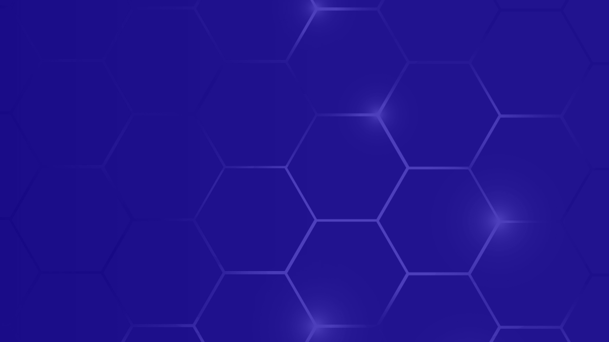 Blue background with light honeycomb graphic