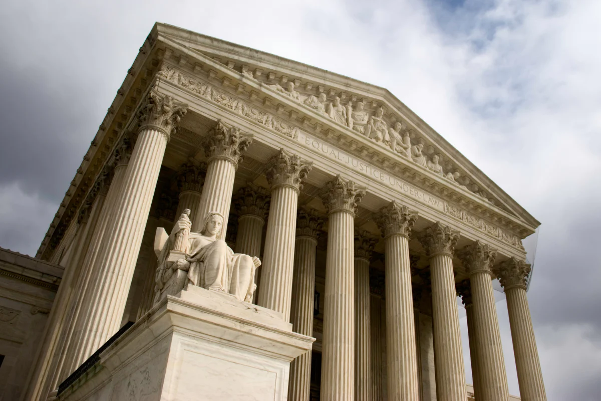 An exterior photo of the U.S. Supreme Court