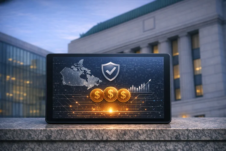 Stablecoin Canada concept on tablet