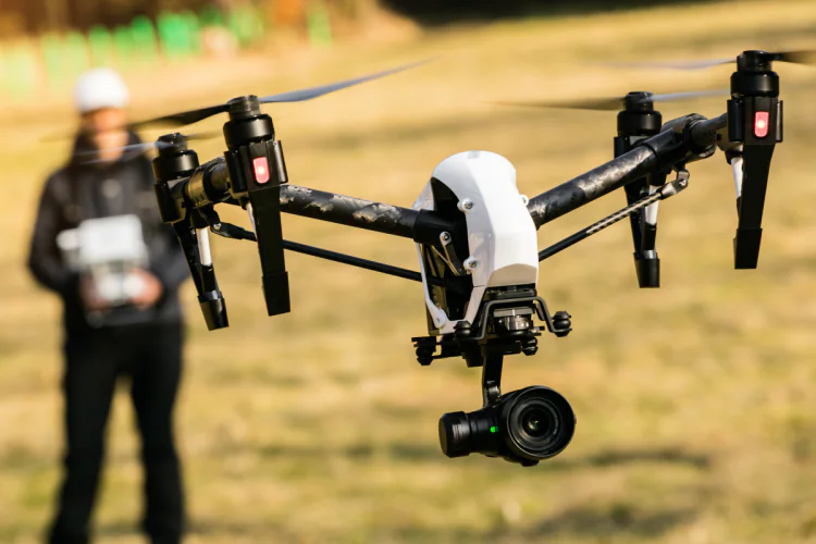 A drone in a field