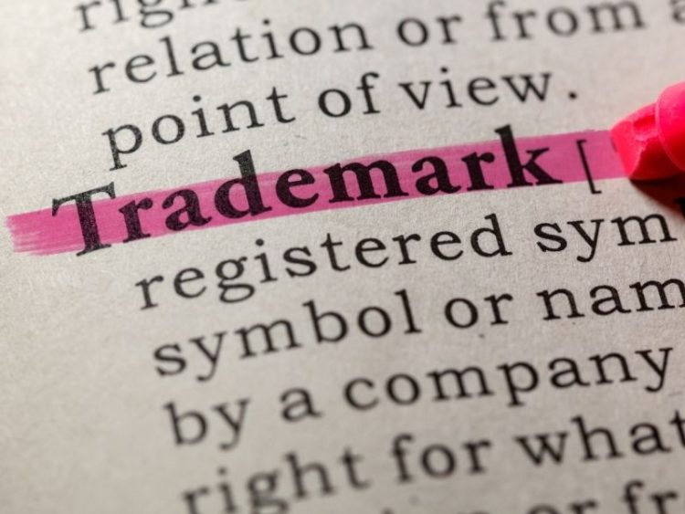 A highlighted dictionary definition of a trademark