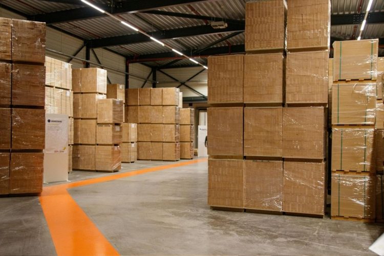 A warehouse filled with boxes