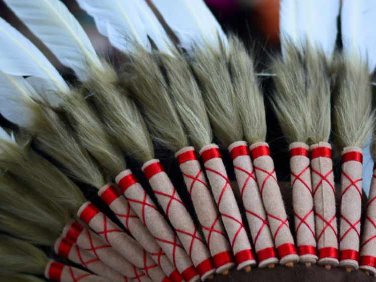 A ceremonial Indigenous headdress