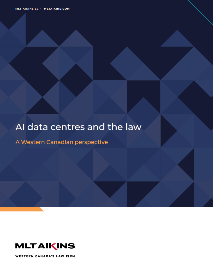 "AI data centres and the law: A Western Canadian perspective" e-book cover