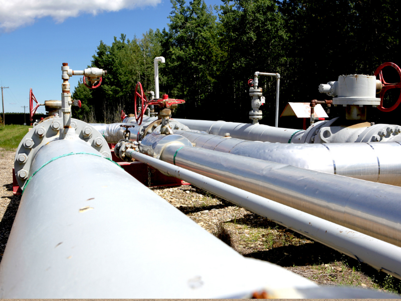 An oil pipeline in Alberta