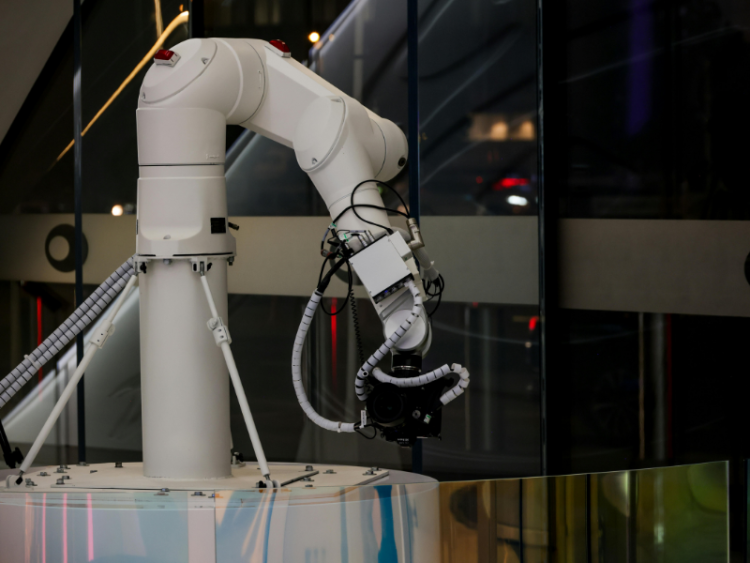 An industrial robotic arm